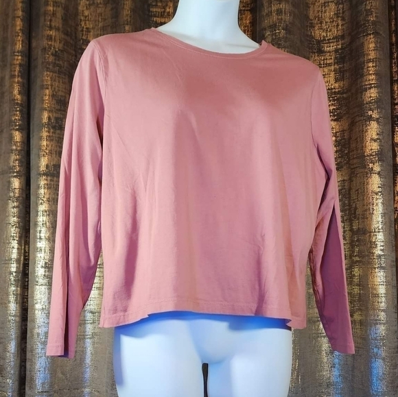 A new day Dusty Rose Long Sleeve Tee - Picture 2 of 4